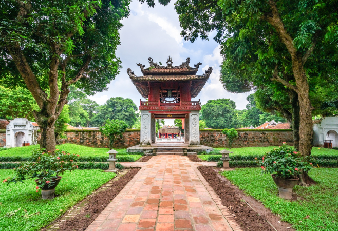 The Temple of Literature Van Mieu in Hanoi 