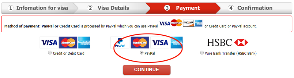 Payment via Paypal (www.paypal.com)