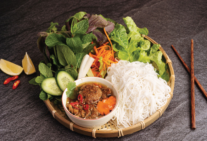 Another famous Vietnamese food is Bun Cha