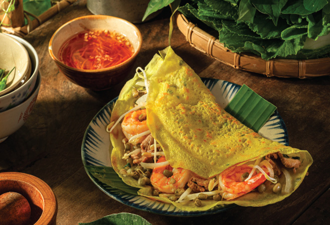 Banh Xeo is a traditional Vietnamese food