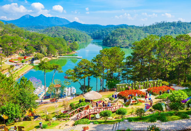 Dalat is also known for its profusion of lakes, waterfalls, and pine forests