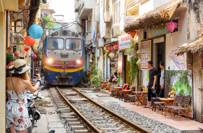 The Hanoi Train Street is a popular attraction