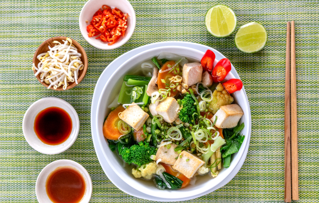 Vegan pho is a delicious Vietnamese vegetarian dish