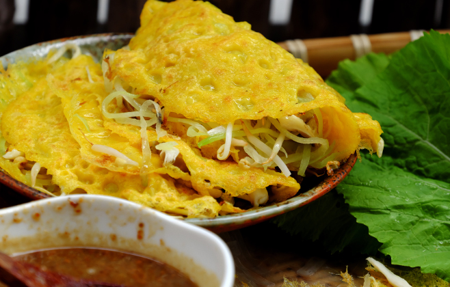 Vietnamese Vegan Pancake (Banh xeo chay) is a popular vegan dish in Vietnam