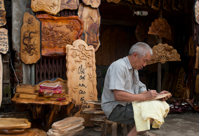 Vietnam wood carving products