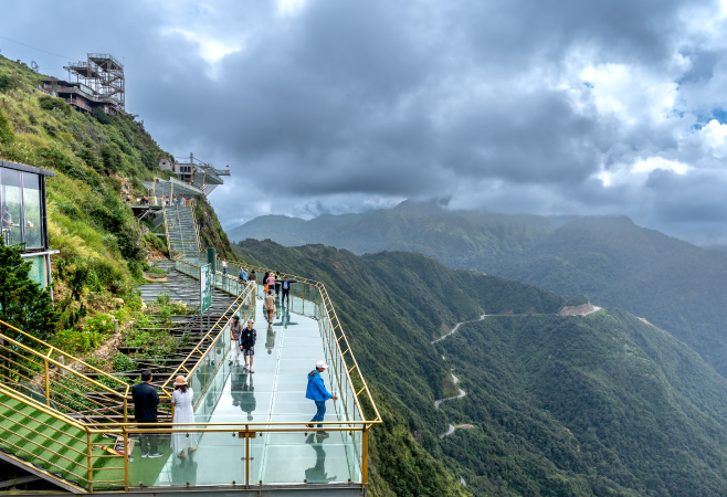 The glass bridge excursion is a great option for Sapa nightlife