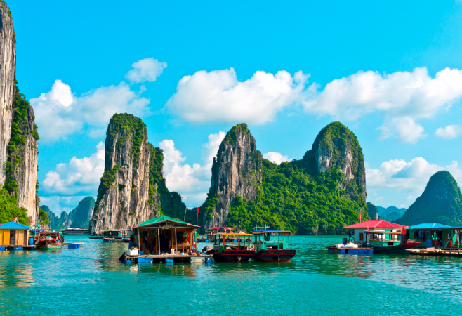Travelers can visit Ha Long Bay beside Hanoi