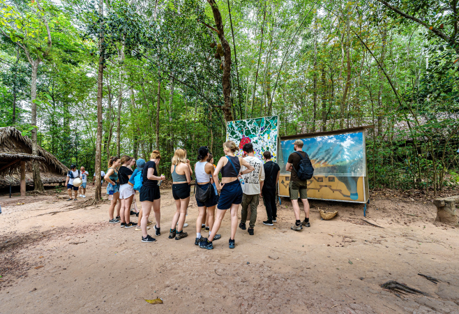 Visiting Cu Chi Tunnels 