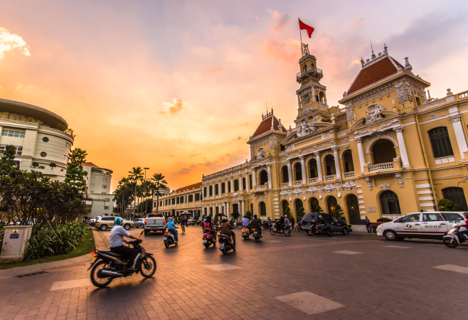 Ho Chi Minh City is a bustling hub of commerce located in Southern Vietnam
