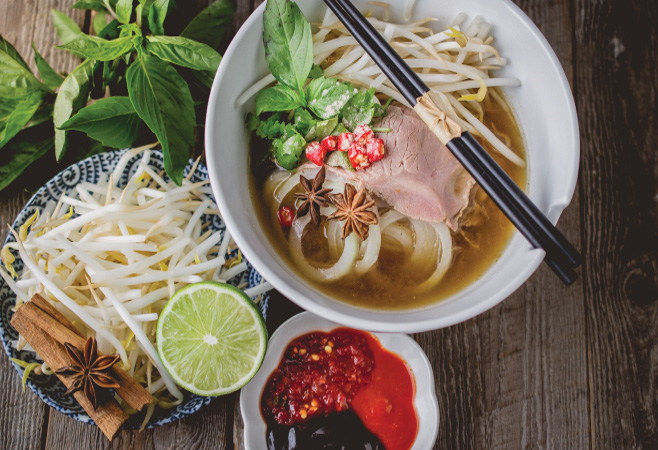 Pho is a famous Vietnamese food