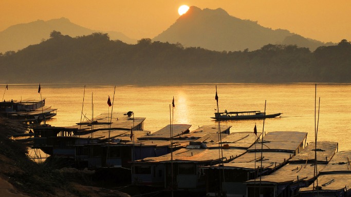 Sunset in Mekong Delta