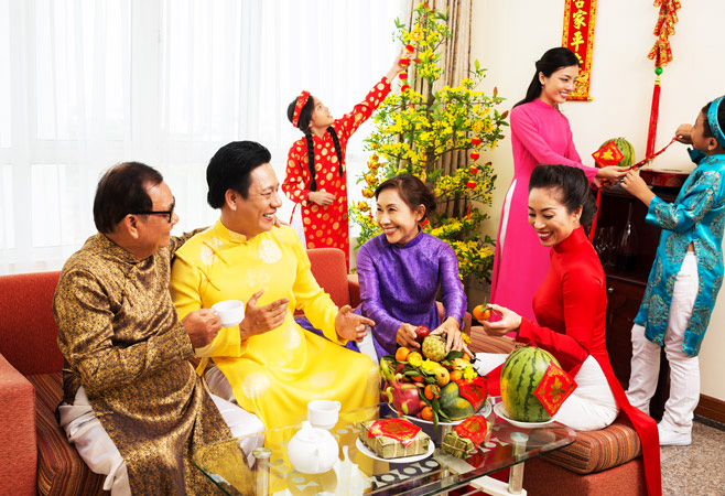 Tet is an opportunity for everyone to gather in one place to talk and wish each other well