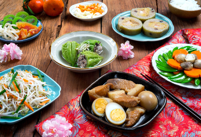 Traditional Foods on Tet festival Vietnam